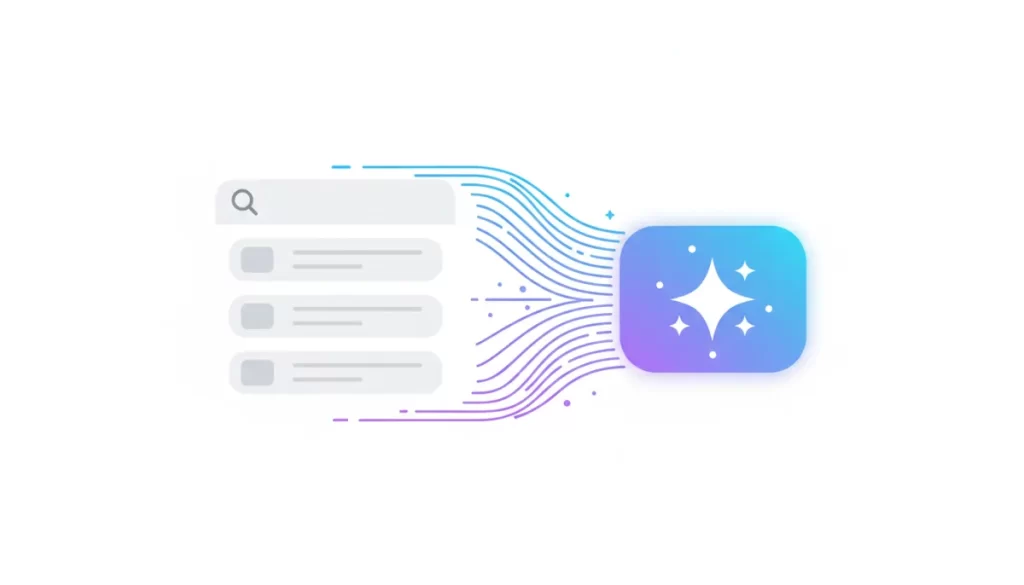 Google AI Overviews illüstrasyonu, arama sonuçlarında yapay zeka özeti
