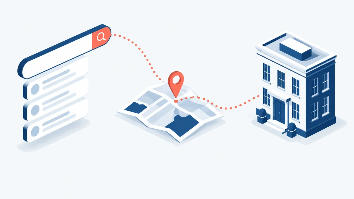 Avukatlar için SEO çalışmasında hukuk bürosu sitesi, harita kaydı ve arama sonucunun birbirine bağlanması