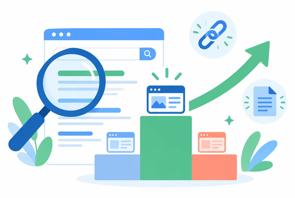 SEO nedir: arama sonuçlarında üst sıraya çıkan web sitesini anlatan infografik